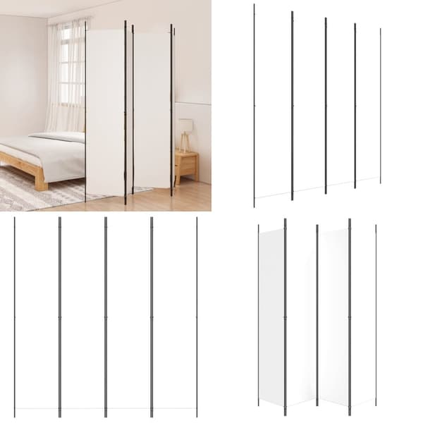 4-panels rumdeler 200x220 cm stof hvid - Rumdeler - Rumdelere - Home & Living