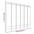 Miniatyrbillede 9 af 9: 6-panels rumdeler 240x200 cm stof hvid - Rumdeler - Rumdelere - Home & Living