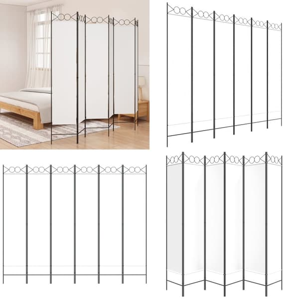6-panels rumdeler 240x200 cm stof hvid - Rumdeler - Rumdelere - Home & Living