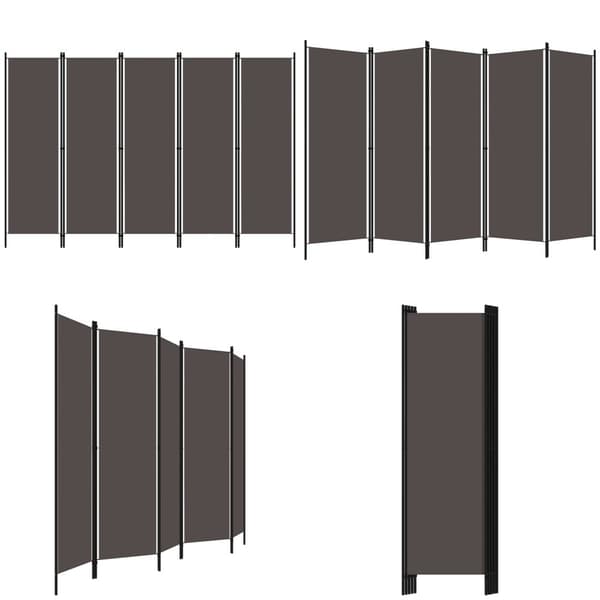 5-panels rumdeler 250 x 180 cm antracitgrå - Rumdeler - Rumdelere - Home & Living