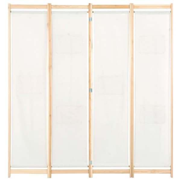 Rumsavdelare 4 paneler 160x170x4 cm gräddvit tyg - Rumsavdelare - Panel - Home & Living