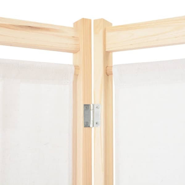 Rumsavdelare 4 paneler 160x170x4 cm gräddvit tyg - Rumsavdelare - Panel - Home & Living