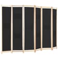Miniatyrbillede 4 af 9: 6-panels rumdeler 240 x 170 x 4 cm stof sort - Rumdeler - Rumdelere - Home & Living