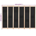 Miniatyrbillede 9 af 9: 6-panels rumdeler 240 x 170 x 4 cm stof sort - Rumdeler - Rumdelere - Home & Living
