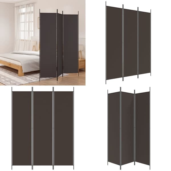 3-panels rumdeler 150x200 cm stof brun - Rumdeler - Rumdelere - Home & Living