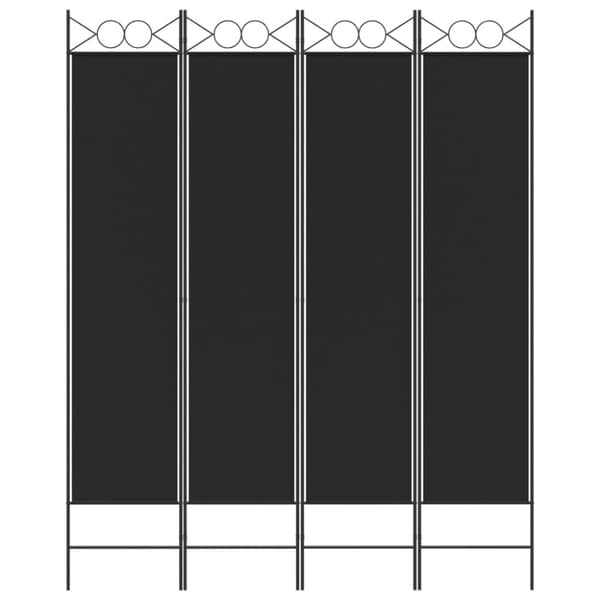 4-panels rumdeler 160x200 cm stof sort - Rumdeler - Rumdelere - Home & Living