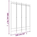 Miniatyrbillede 9 af 9: 4-panels rumdeler 160x200 cm stof sort - Rumdeler - Rumdelere - Home & Living