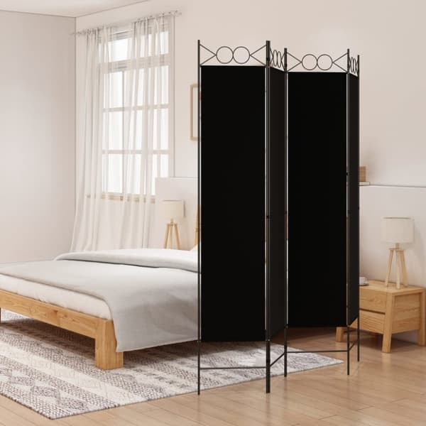 4-panels rumdeler 160x200 cm stof sort - Rumdeler - Rumdelere - Home & Living