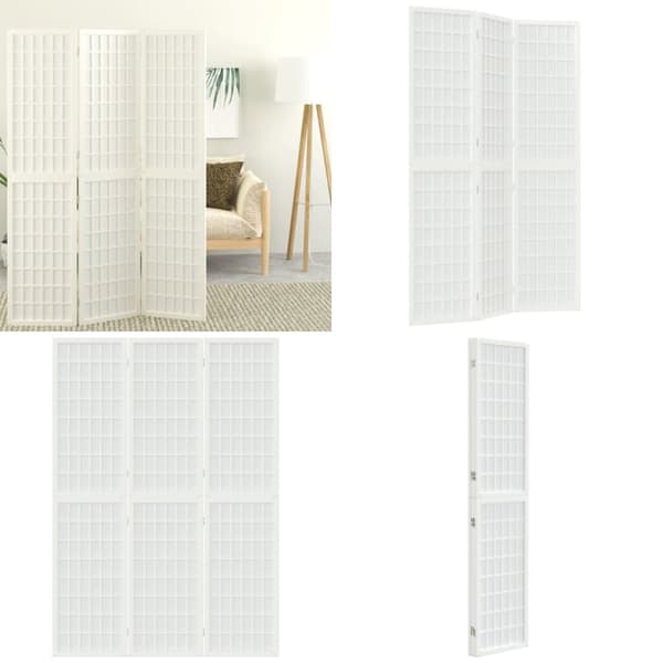 3-panels rumdeler 120x170 cm foldbar japansk stil hvid - Rumdeler - Rumdelere - Home & Living