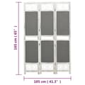 Miniatyrbillede 8 af 8: 3-panels rumdeler 105x165 cm stof grå - Rumdeler - Rumdelere - Home & Living