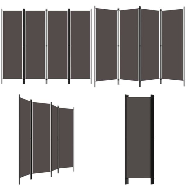 4-panels rumdeler 200 x 180 cm antracitgrå - Rumdeler - Rumdelere - Home & Living