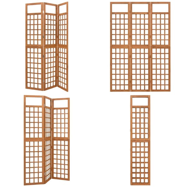 3-panels rumdeler/espalier 121x180,5 cm massivt grantræ - Rumdeler - Rumdelere - Home & Living