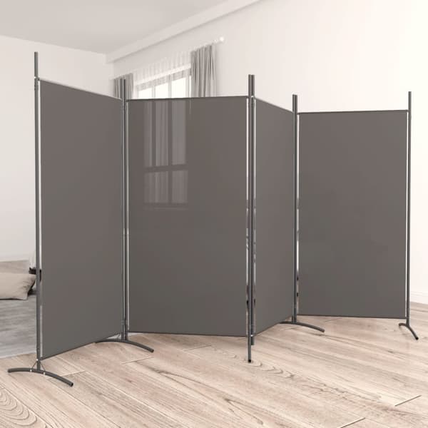4-panels rumdeler 346x180 cm stof antracitgrå - Rumdeler - Rumdelere - Home & Living