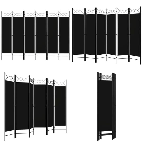 6-panels rumdeler 240x180 cm sort - Rumdeler - Rumdelere - Home & Living