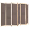 Miniatyrbillede 4 af 9: 6-panels rumdeler 240 x 170 x 4 cm stof brun - Rumdeler - Rumdelere - Home & Living