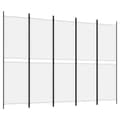Miniatyrbillede 3 af 9: 5-panels rumdeler 250x180 cm stof hvid - Rumdeler - Rumdelere - Home & Living