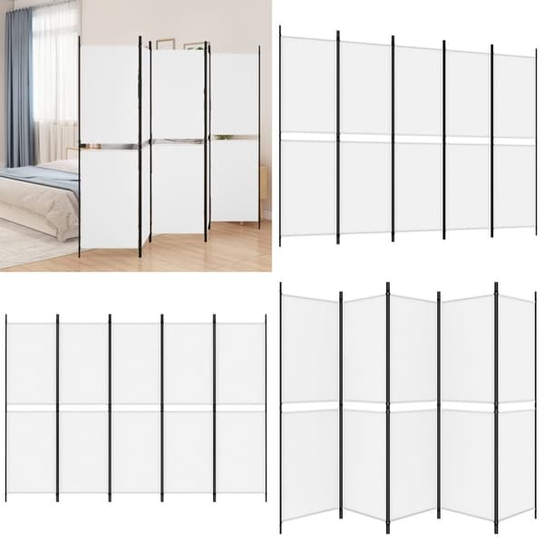 5-panels rumdeler 250x180 cm stof hvid - Rumdeler - Rumdelere - Home & Living