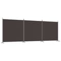 Miniatyrbillede 3 af 9: 3-panels rumdeler 525x180 cm stof brun - Rumdeler - Rumdelere - Home & Living