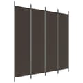 Miniatyrbillede 3 af 9: 4-panels rumdeler 200x200 cm stof brun - Rumdeler - Rumdelere - Home & Living