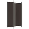 Miniatyrbillede 6 af 9: 4-panels rumdeler 200x200 cm stof brun - Rumdeler - Rumdelere - Home & Living