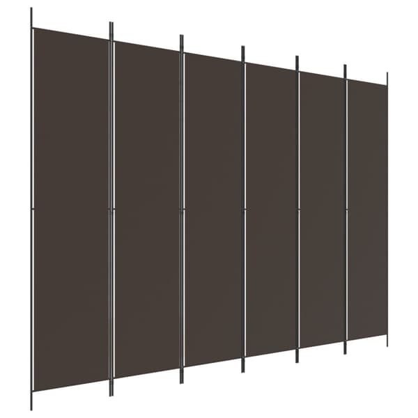 6-panels rumdeler 300x220cm stof brun - Rumdeler - Rumdelere - Home & Living