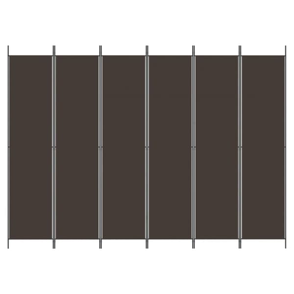 6-panels rumdeler 300x220cm stof brun - Rumdeler - Rumdelere - Home & Living