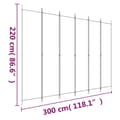 Miniatyrbillede 9 af 9: 6-panels rumdeler 300x220cm stof brun - Rumdeler - Rumdelere - Home & Living