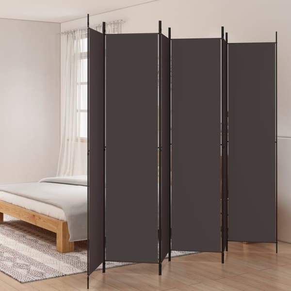 6-panels rumdeler 300x220cm stof brun - Rumdeler - Rumdelere - Home & Living