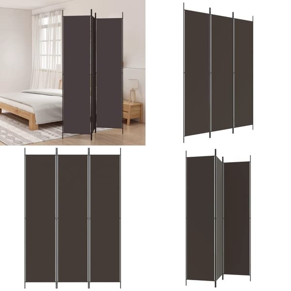 3-panels rumdeler 150x220 cm stof brun - Rumdeler - Rumdelere - Home & Living