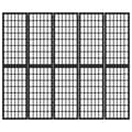 Miniatyrbillede 4 af 8: 5-panels rumdeler 200x170 cm foldbar japansk stil sort - Rumdeler - Rumdelere - Home & Living