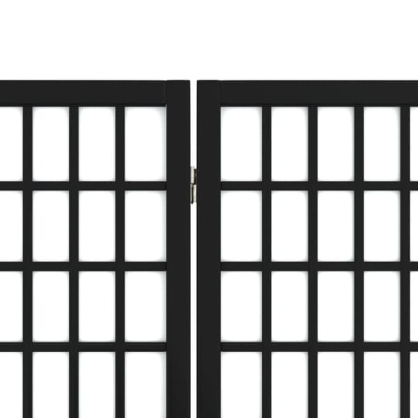 5-panels rumdeler 200x170 cm foldbar japansk stil sort - Rumdeler - Rumdelere - Home & Living
