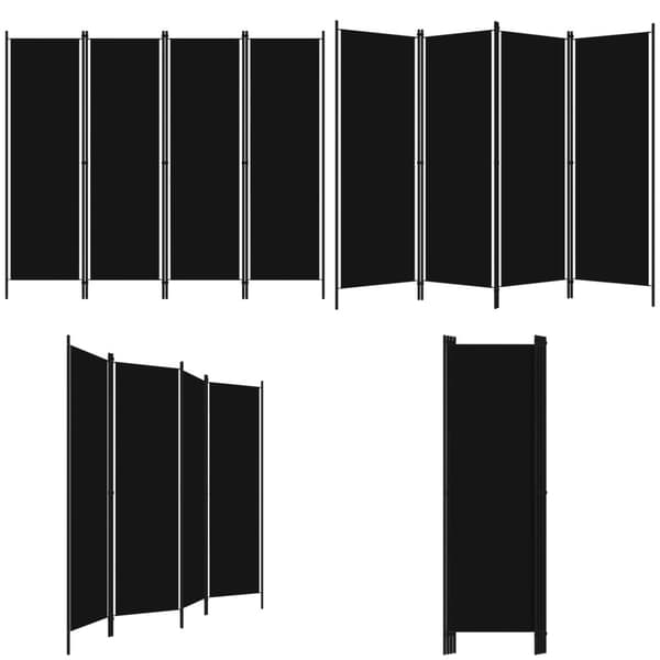 4-panels rumdeler 200 x 180 cm sort - Rumdeler - Rumdelere - Home & Living