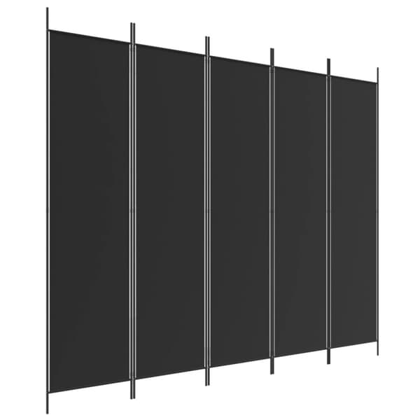 5-panels rumdeler 250x200 cm stof sort - Rumdeler - Rumdelere - Home & Living
