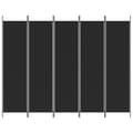 Miniatyrbillede 4 af 9: 5-panels rumdeler 250x200 cm stof sort - Rumdeler - Rumdelere - Home & Living
