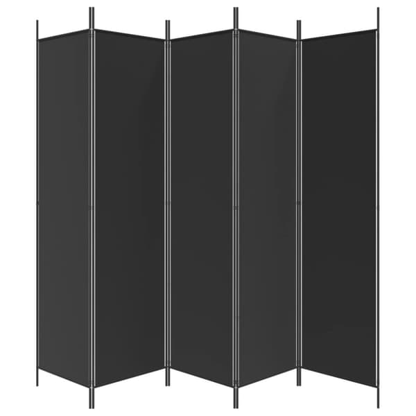 5-panels rumdeler 250x200 cm stof sort - Rumdeler - Rumdelere - Home & Living