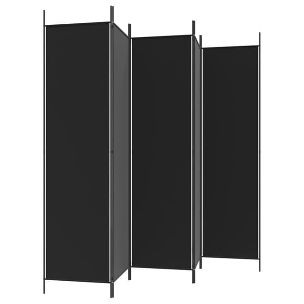 5-panels rumdeler 250x200 cm stof sort - Rumdeler - Rumdelere - Home & Living