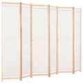Miniatyrbillede 4 af 9: 6-panelers rumdeler 240 x 170 x 4 cm stof cremefarvet - Rumdeler - Rumdelere - Home & Living