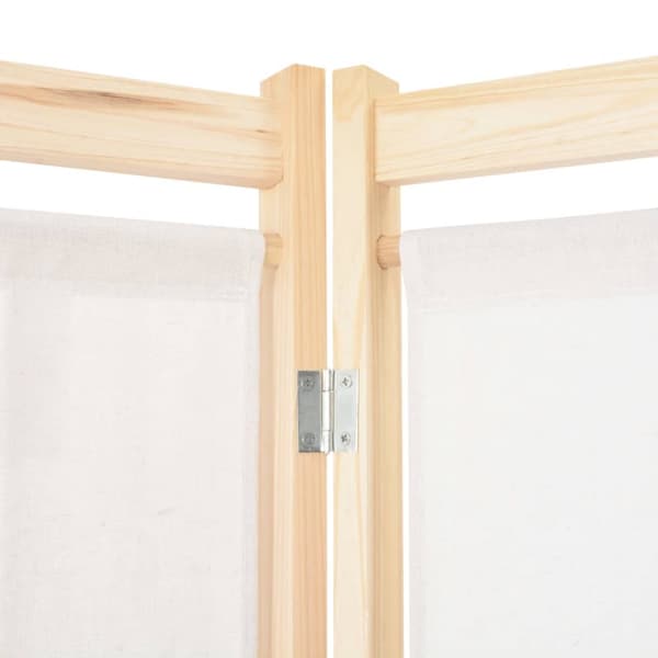 6-panelers rumdeler 240 x 170 x 4 cm stof cremefarvet - Rumdeler - Rumdelere - Home & Living