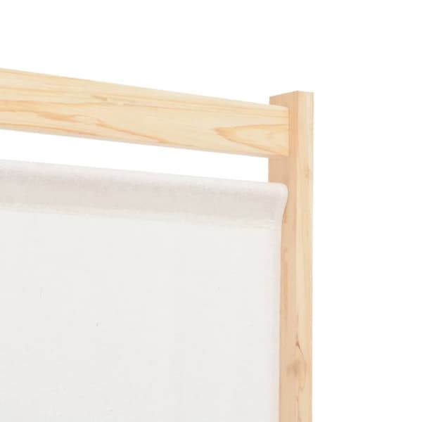 6-panelers rumdeler 240 x 170 x 4 cm stof cremefarvet - Rumdeler - Rumdelere - Home & Living