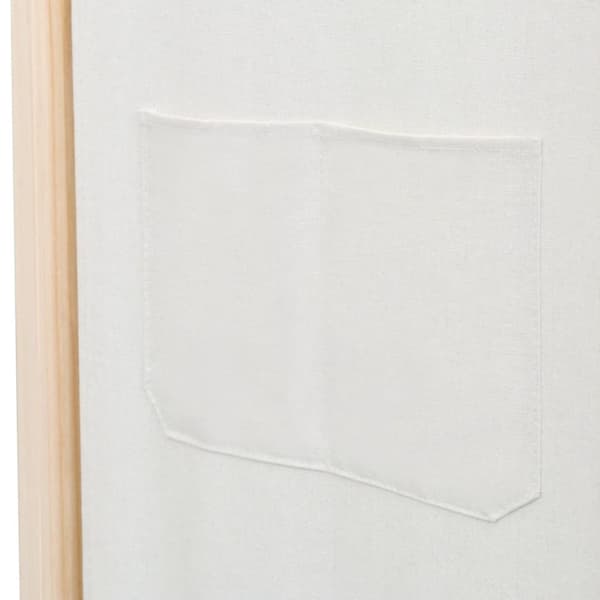 6-panelers rumdeler 240 x 170 x 4 cm stof cremefarvet - Rumdeler - Rumdelere - Home & Living
