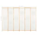 Miniatyrbillede 9 af 9: 6-panelers rumdeler 240 x 170 x 4 cm stof cremefarvet - Rumdeler - Rumdelere - Home & Living