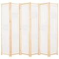Miniatyrbillede 2 af 9: 6-panelers rumdeler 240 x 170 x 4 cm stof cremefarvet - Rumdeler - Rumdelere - Home & Living