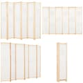 Miniatyrbillede 1 af 9: 6-panelers rumdeler 240 x 170 x 4 cm stof cremefarvet - Rumdeler - Rumdelere - Home & Living