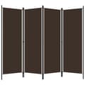Miniatyrbillede 3 af 7: 4-panels rumdeler 200 x 180 cm brun - Rumdeler - Rumdelere - Home & Living