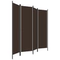 Miniatyrbillede 4 af 7: 4-panels rumdeler 200 x 180 cm brun - Rumdeler - Rumdelere - Home & Living