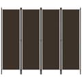 Miniatyrbillede 2 af 7: 4-panels rumdeler 200 x 180 cm brun - Rumdeler - Rumdelere - Home & Living