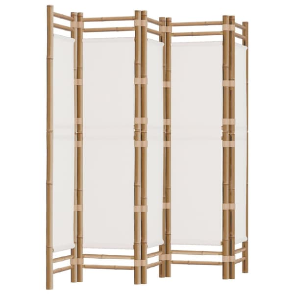 5-panels rumdeler 200 cm foldbar bambus og kanvas - Rumdeler - Rumdelere - Home & Living