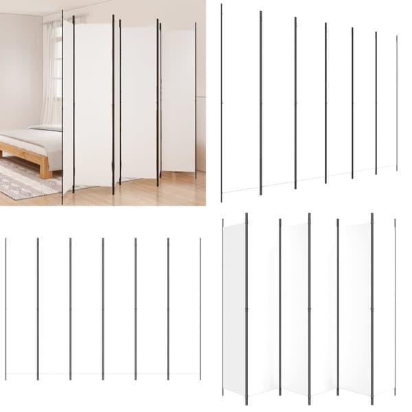 6-panels rumdeler 300x220 cm stof hvid - Rumdeler - Rumdelere - Home & Living