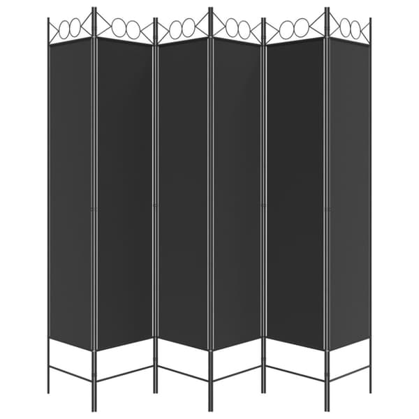 6-panels rumdeler 240x200 cm stof sort - Rumdeler - Rumdelere - Home & Living