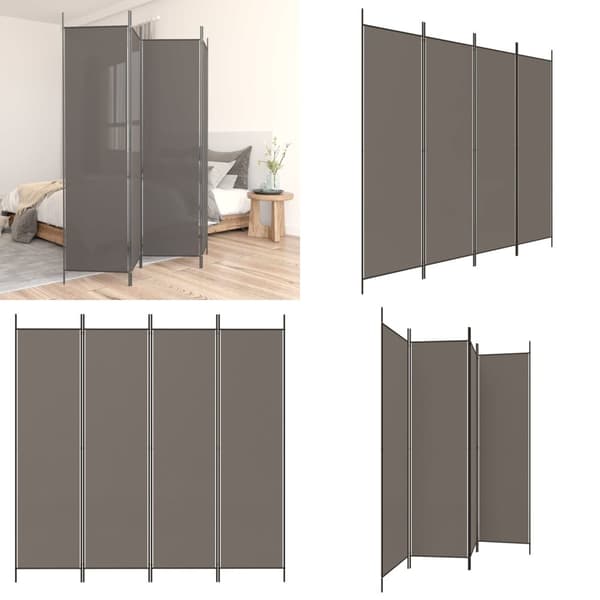 4-panels rumdeler 698x180 cm stof antracitgrå - Rumdeler - Rumdelere - Home & Living